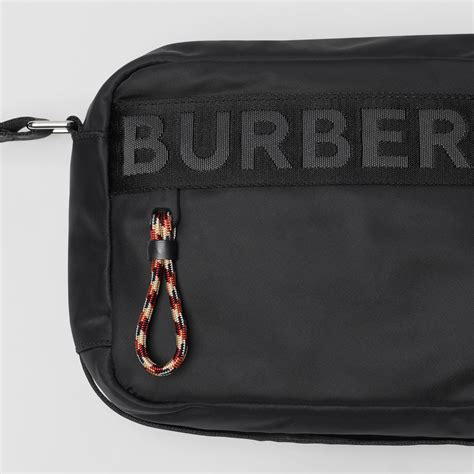 toiletry bag burberry mens black with silver zipper|burberry crossbody bag men's sale.